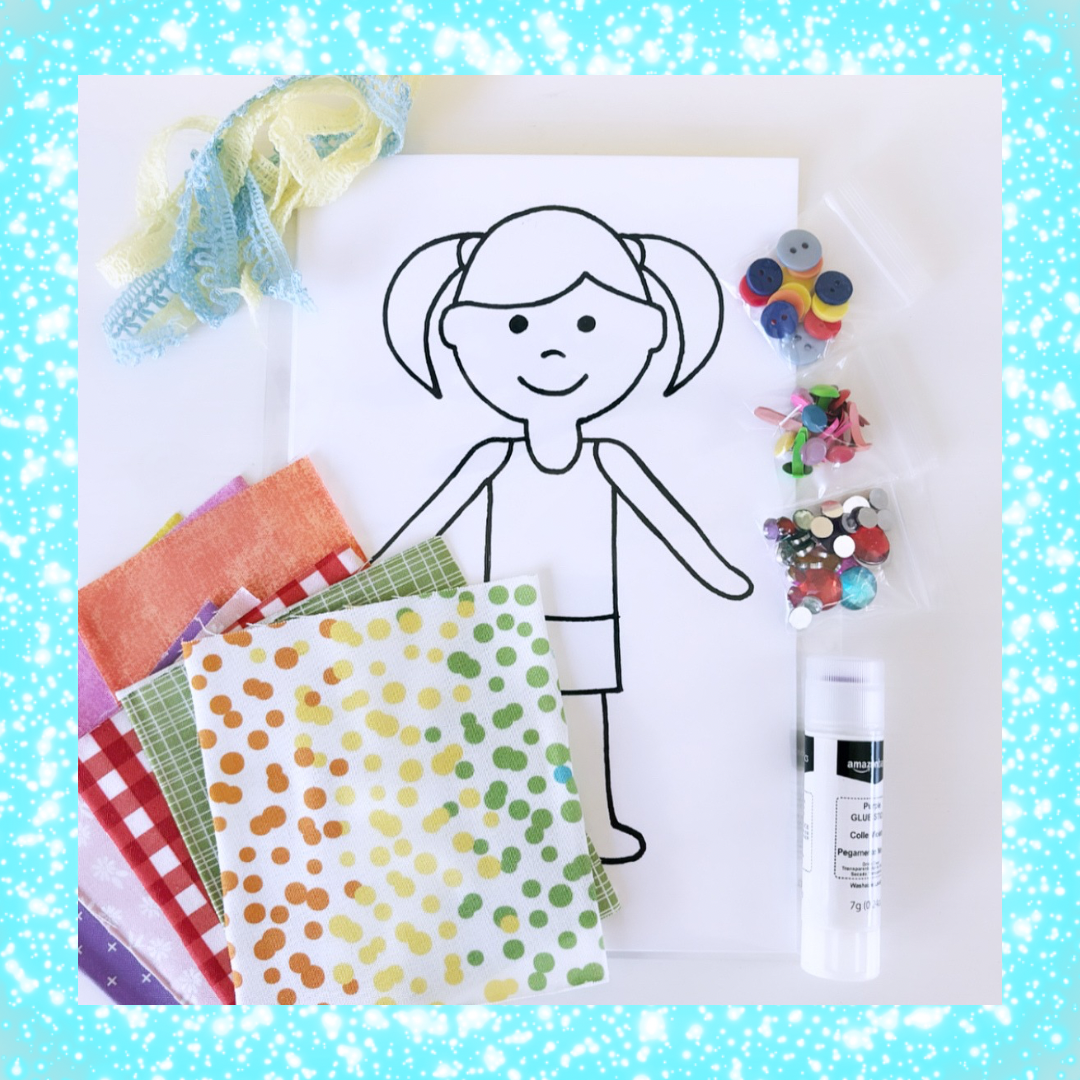 Paper & Fabric Doll Set